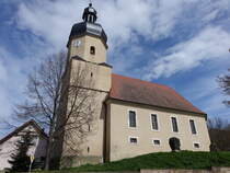 Fienstedt, evangelische St. Stephanus Kirche, erbaut von 1662 bis 1663 (13.04.2025)