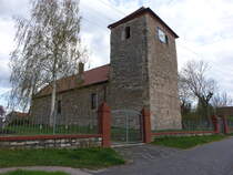 Burgsdorf, evangelische St. Andreas Kirche, romanischer Bau aus dem 12. Jahrhundert, umgebaut 1815 (13.04.2025)