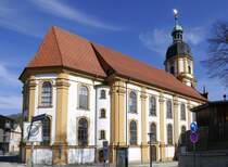 Suhl, die evangelische Kreuzkirche, erbaut 1731-39, April 2025