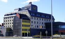 Suhl, das 4-Sterne Grand Hotel, in Bahnhofsnhe, April 2025