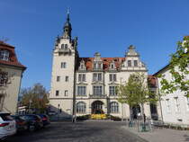 Bernburg, Rathaus, erbaut 1895 im Stil des Historismus (14.04.2025)