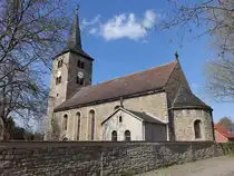 Osmarsleben, evangelische St. Johannis Kirche, erbaut 1893 (14.04.2025)