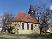 Schwarz, evangelische St. Nicolai Kirche, Saalkirche erbaut 1915 (14.04.2025)