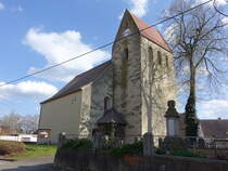 Tornitz, evangelische St. Nicolai Kirche, erbaut im 10. Jahrhundert (14.04.2025)