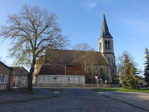 Atzendorf, evangelische St. Eustachius Kirche, erbaut 1889 (15.04.2025)