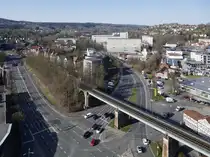 Suhl, Blick vom City-Hotel auf den nordwestlichen Teil der Stadt, April 2025