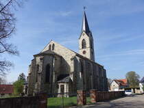 Klein Oschersleben, evangelische Kirche, erbaut 1868 (15.04.2025)