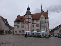 Alfeld / Leine, historisches Rathaus am Marktplatz, erbaut 1586 (17.04.2025)