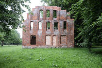 Ruine der Wollscheune in Bad Doberan im Landkreis Rostock. Aufnahme: 7. Juni 2025.