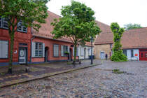 Die Gebude am Kloster zum Heiligen Kreuz in der Hansestadt Rostock. Aufnahme: 8. Juni 2025.
