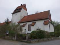 Langenholzen, evangelische St. Bonifatius Kirche, erbaut im 12. Jahrhundert (17.04.2025)