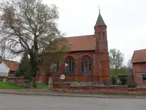 Meimerhausen, Kirche St. Annen, erbaut von 1878 bis 1880 nach dem Plan von Conrad Wilhelm Hase im Stil der Neugotik (17.04.2025)