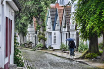 Achterreeg (Hochdeutsch Hinterreihe): Huser in der Alexandrinenstrae in Warnemnde. Aufnahme: 8. Juni 2025.