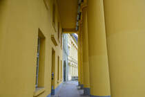 Arkaden am Universittsplatz in der Hansestadt Rostock. Aufnahme: 8. Juni 2025.