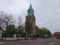 Gronau, evangelische St. Matthi Kirche, erbaut ab 1457 (18.04.2025)