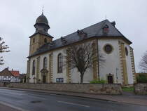 Gro Dngen, Pfarrkirche St. Cosmas und Damian, erbaut 1733 (18.04.2025)