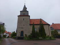 Westfeld, evangelische St. Katharinen Kirche, erbaut 1753 (18.04.2025)