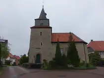 Westfeld, evangelische St. Katharinen Kirche, erbaut 1753 (18.04.2025)