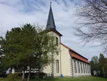 Banteln, evangelische St. Georg Kirche, erbaut von 1785 bis 1788 nach Pl�nen von Georg Heinrich Br�ckmann (19.04.2025)