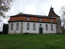 Jeinsen, evangelische St. Georg Kirche, erbaut von 1779 bis 1780 (19.04.2025)