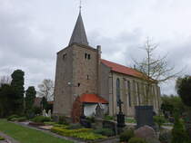 Nordstemmen, evangelische St. Johannis Kirche, Kirchturm um 1200, Langhaus erbaut 1862 (19.04.2025)