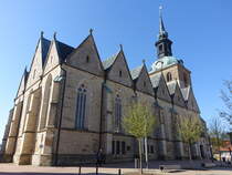 Bockenem, evangelische Pfarrkirche St. Pankratius, sptgotische Hallenkirche erbaut bis 1403 (20.04.2025)