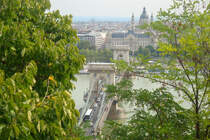 Szchenyi Kettenbrcke und die Donau / Budapest, Ungarn / 28.08.2019