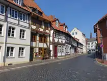 Hildesheim, Fachwerkh�user in der Stra�e gelber Stern (20.04.2025)