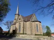 Lutter am Barenberge, evangelische St. Georg Kirche, erbaut 1869 (20.04.2025)