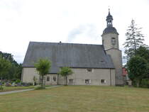 Frankenthal, evangelische Kirche, erbaut im 14. Jahrhundert, 1607 nach Osten erweitert (05.06.2025)