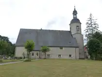 Frankenthal, evangelische Kirche, erbaut im 14. Jahrhundert, 1607 nach Osten erweitert (05.06.2025)