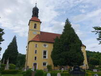 Groschnau, evangelische Kirche, erbaut von 1703 bis 1705 (05.06.2025)