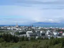 Blick �ber Reykjavik, der Hauptstadt Islands am 01.07.2013.