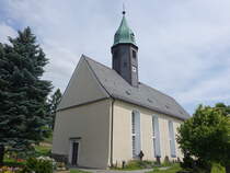 Langenwolmsdorf, evangelische Kirche, erbaut 1495, umgebaut 1846 (05.06.2025)