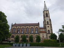 Leutersdorf, kath. Pfarrkirche Maria Himmelfahrt, erbaut 1862 (05.06.2025)