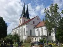 G�da, evangelische Stiftskirche St. Peter und Paul, sp�tgotische Hallenkirche, erbaut von 1505 bis 1517 (06.06.2025)