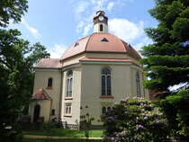 Kirschau, evangelische St. Johannes Kirche, erbaut 1924 (06.06.2025)