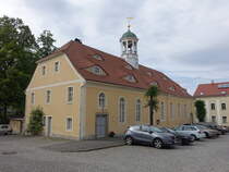 Kleinwelka, Betsaal der Brdergemeinde am Zinzendorfplatz, erbaut 1758 (06.06.2025)