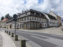 Schirgiswalde, Fachwerkhuser am Marktplatz (06.06.2025)