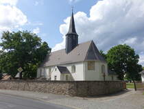 Hckendorf, evangelische Kirche, mittelalterliche Saalkirche, erweitert 1671 (07.06.2025)