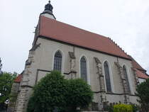 Kamenz, evangelische Stadtkirche St. Marien, erbaut von 1275 bis 1479, sptgotische Hallenkirche (07.06.2025)