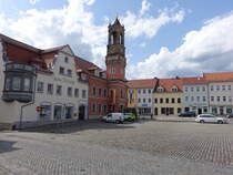 Knigsbrck, Rathaus am Marktplatz, erbaut 1847 (07.06.2025)