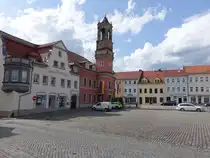 K�nigsbr�ck, Rathaus am Marktplatz, erbaut 1847 (07.06.2025)