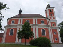 Nebelschtz, barocke evangelische St. Martin Kirche, erbaut von 1740 bis 1743 (07.06.2025)