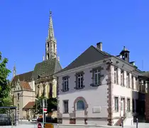 Thann, Blick auf das Rathaus und das M�nster, Mai 2025