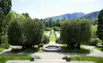 Wesserling, Blick vom Schlo in den Schlopark, Mai 2025