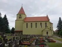 Schwarzkollm, evangelische St. Marien Kirche, erbaut 1860 (08.06.2025)