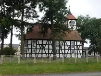Duben, evangelische Kirche, Fachwerkkirche erbaut 1684 (09.06.2025)