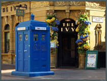 Eine historische Polizei-Zelle ist auf dem Royal Bank Place in Glasgow erhalten geblieben. (06.05.2025)