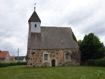 Pelkwitz, evangelische Kirche, erbaut um 1400 (09.06.2025)